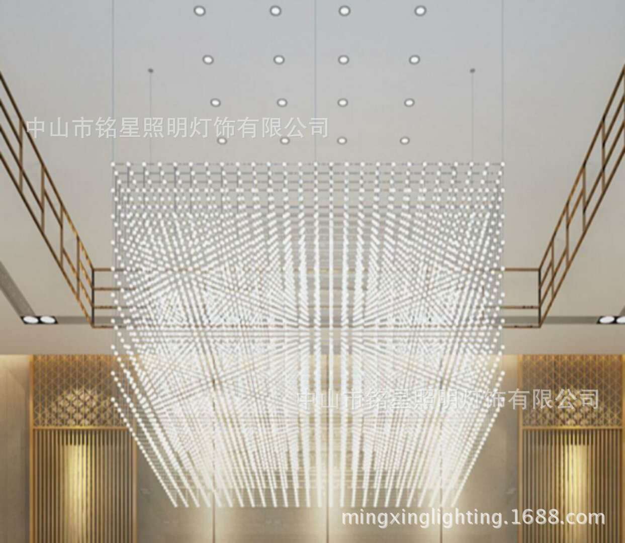 专业定制工程灯大厅LED满天星方格吊灯售楼部沙盘区光立方吊灯厂示例图23