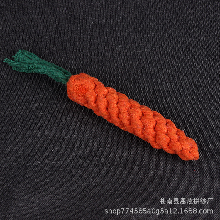 厂家供应宠物编织玩具棉绳球绳彩色编织绳萝卜条、熊猫、长颈鹿等示例图16