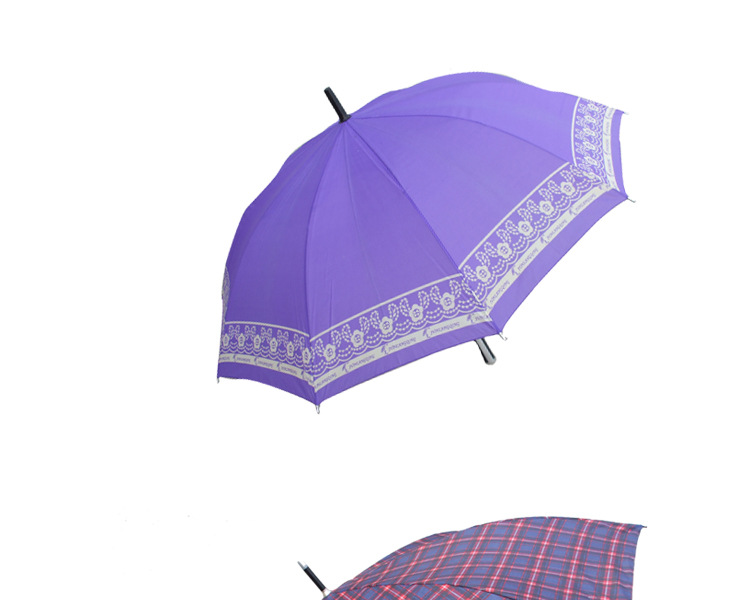 厂家直供 10k长柄晴雨伞 低价定制雨伞 高强度防风晴雨伞 格子伞示例图14