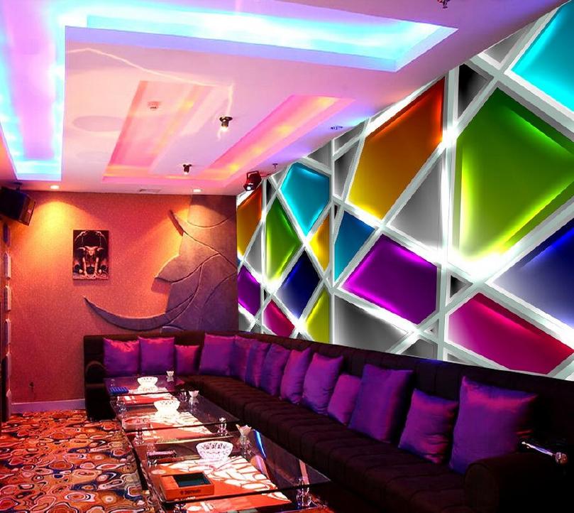 主题ktv装饰大型壁纸酒店餐厅包厢背景墙壁画网吧欧式3D立体墙纸示例图1