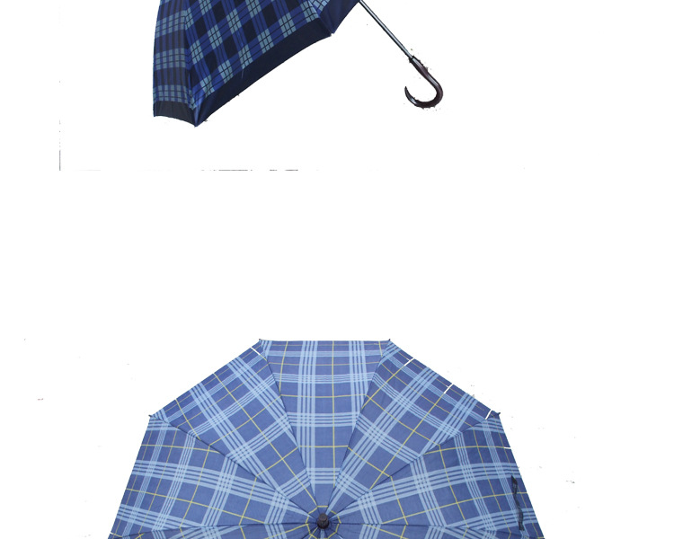厂家直供 10k长柄晴雨伞 低价定制雨伞 高强度防风晴雨伞 格子伞示例图5