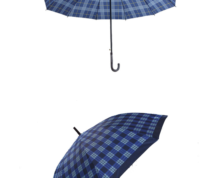 厂家直供 10k长柄晴雨伞 低价定制雨伞 高强度防风晴雨伞 格子伞示例图4