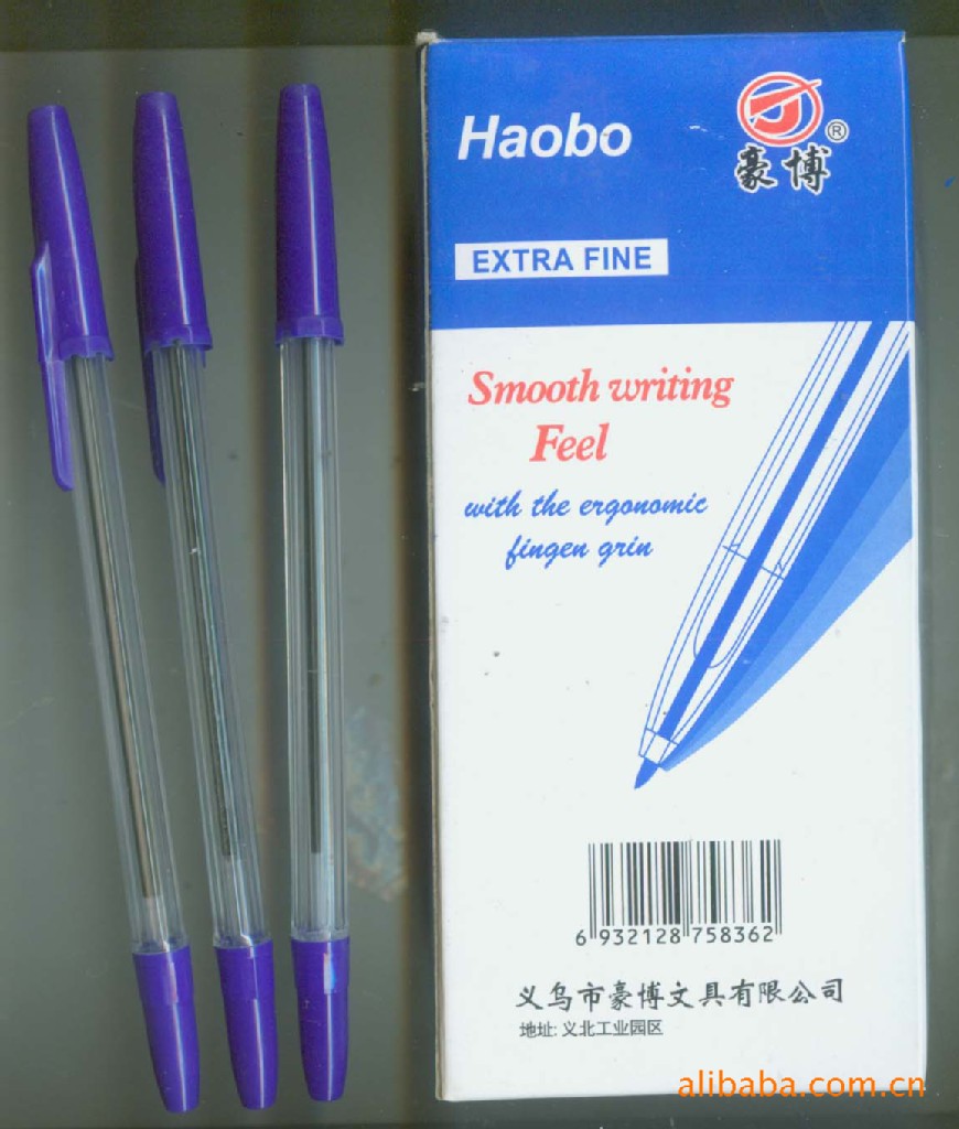 简易圆珠笔，油墨超浓。书写超滑。蓝。黑。红笔心全。量大从优示例图1