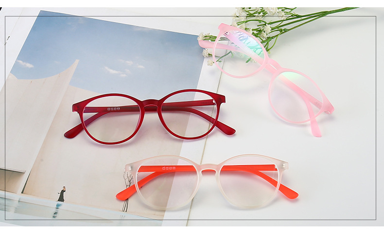 新款透明复古tr眼镜框装饰圆形可配近视成品TR90眼镜架女厂家直销示例图5