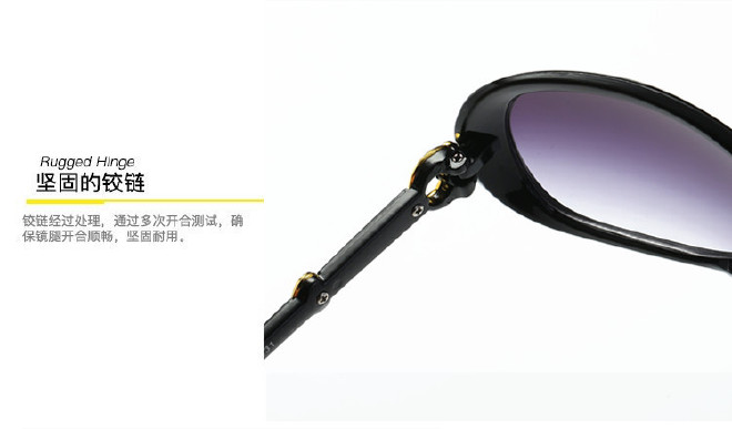 新款女士太阳镜15851 欧美潮流时尚墨镜爱心蛤蟆镜户外太阳眼镜示例图1
