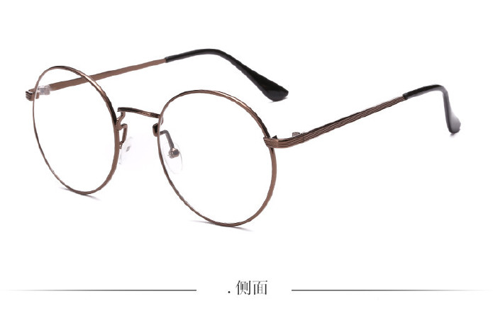 新款复古金属平光镜 韩版潮流眼镜框 男女士同款圆形平光眼镜1006示例图48