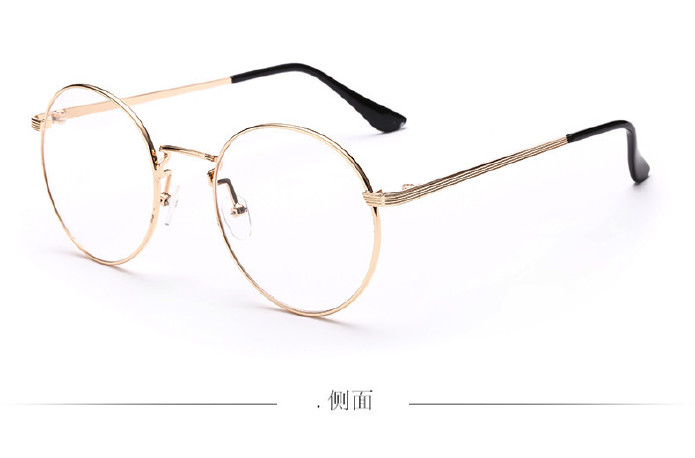 新款复古金属平光镜 韩版潮流眼镜框 男女士同款圆形平光眼镜1006示例图44