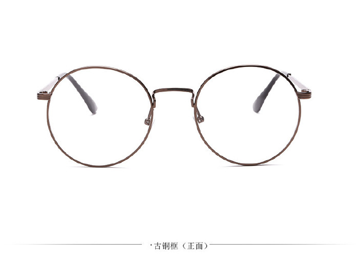 新款复古金属平光镜 韩版潮流眼镜框 男女士同款圆形平光眼镜1006示例图47