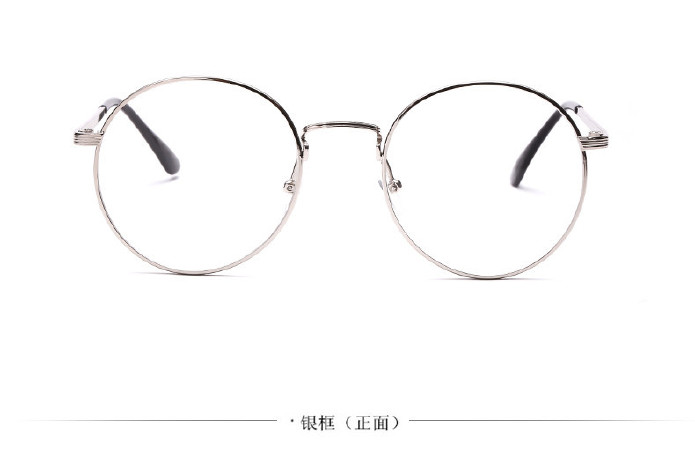 新款复古金属平光镜 韩版潮流眼镜框 男女士同款圆形平光眼镜1006示例图45