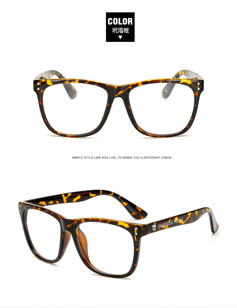 新款平光镜 明星同款大框TR90眼镜架 复古潮流男女士平光眼镜批发示例图35