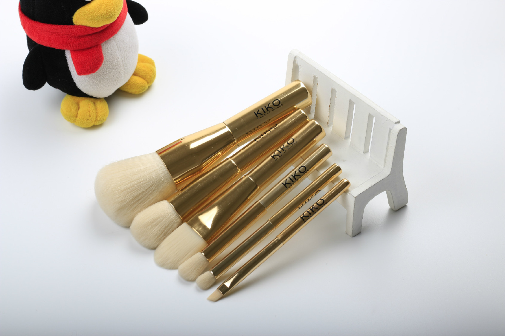 意大利kiko化妆刷 6支金色铝管化妆刷套装 专业化妆美妆工具示例图2