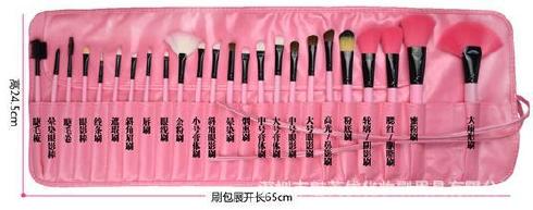 厂家直销32支化妆刷套装 木柄粉色、黑色美妆工具 支持定制示例图12