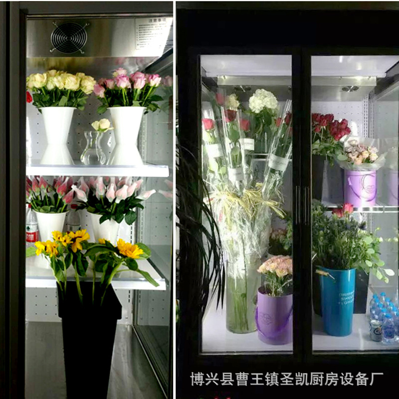 厂家直销鲜花柜双门展示柜鲜花冷柜大型立式鲜花柜.2米风冷鲜花柜示例图4