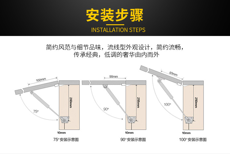 生产压缩可控气弹簧 气动液压支撑杆 柜门支撑气压杆厂家定制示例图6