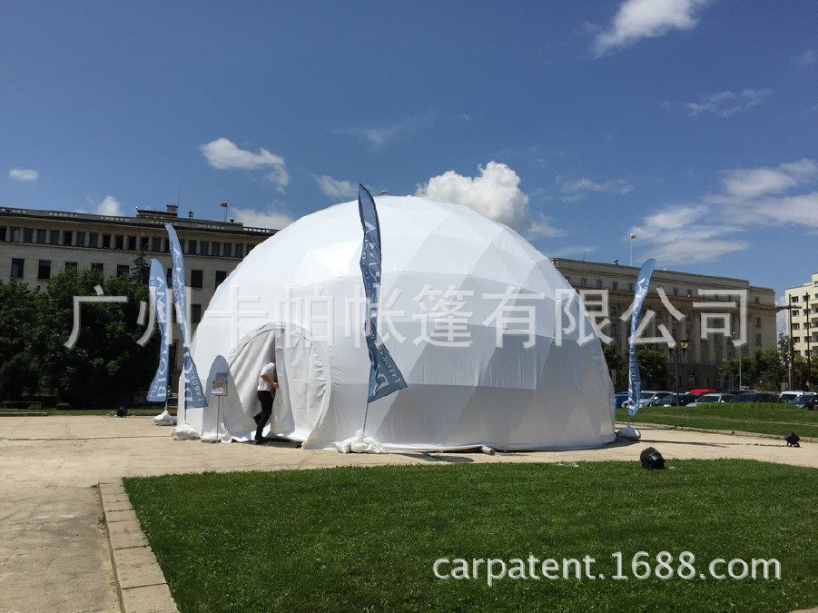厂价供应气囊式双层膜材结构25米直径圆球形帐篷房示例图7