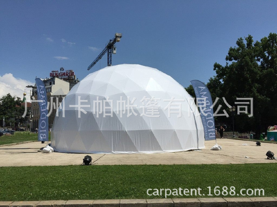 厂价供应直径30米半圆球形体帐篷  小巧玲珑 高贵典雅示例图14