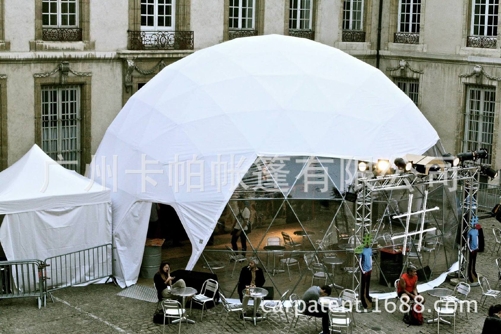 厂价供应直径30米半圆球形体帐篷  小巧玲珑 高贵典雅示例图7