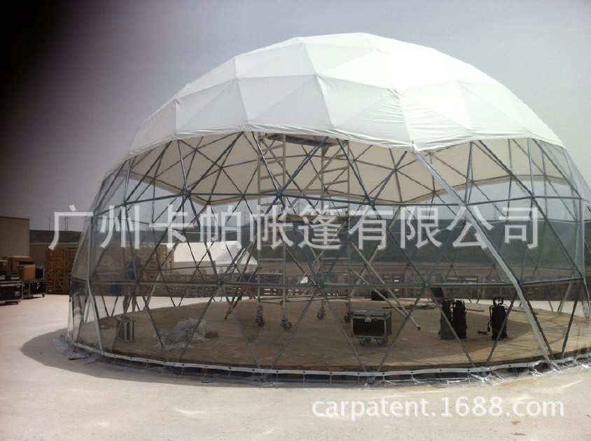 厂价供应直径30米半圆球形体帐篷  小巧玲珑 高贵典雅示例图2