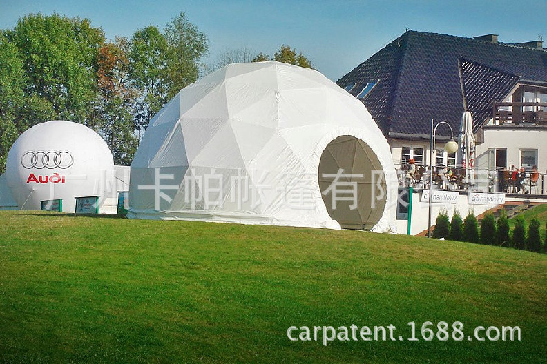 厂价供应气囊式双层膜材结构25米直径圆球形帐篷房示例图2