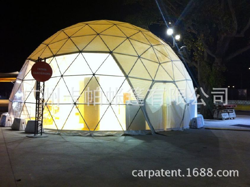 厂价供应直径30米半圆球形体帐篷  小巧玲珑 高贵典雅示例图8