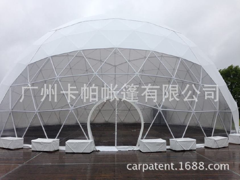 厂价供应直径30米半圆球形体帐篷  小巧玲珑 高贵典雅示例图4