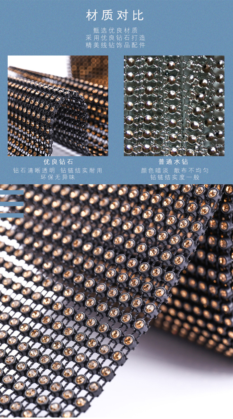 厂家直销 30排钻线钻 服装配件单排线钻多色环保 饰品配件DIY示例图4