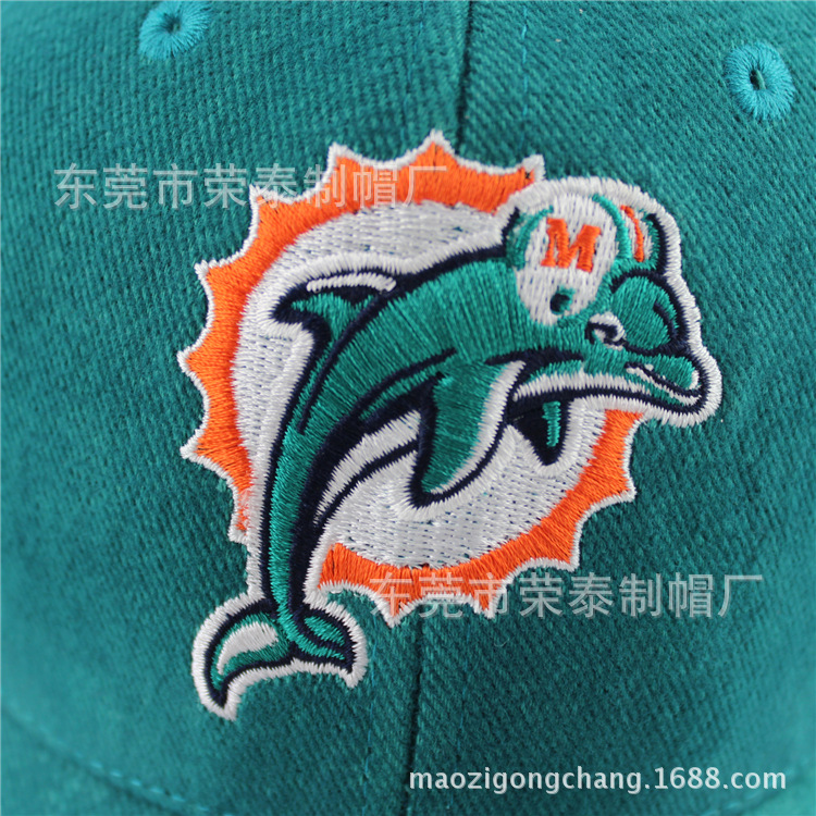 定做纯棉磨毛六页棒球帽刺绣海豚logo 定制海洋馆工作人员鸭舌帽示例图15
