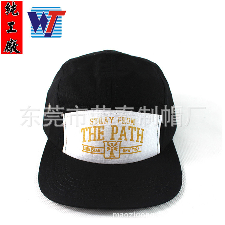 男士女士平板帽烫金印刷金色字母logo平板棒球帽定制平沿帽嘻哈示例图28