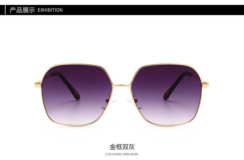 厂家直销2018个性潮流太阳镜经典时尚男女通用墨镜金属框架眼镜示例图7