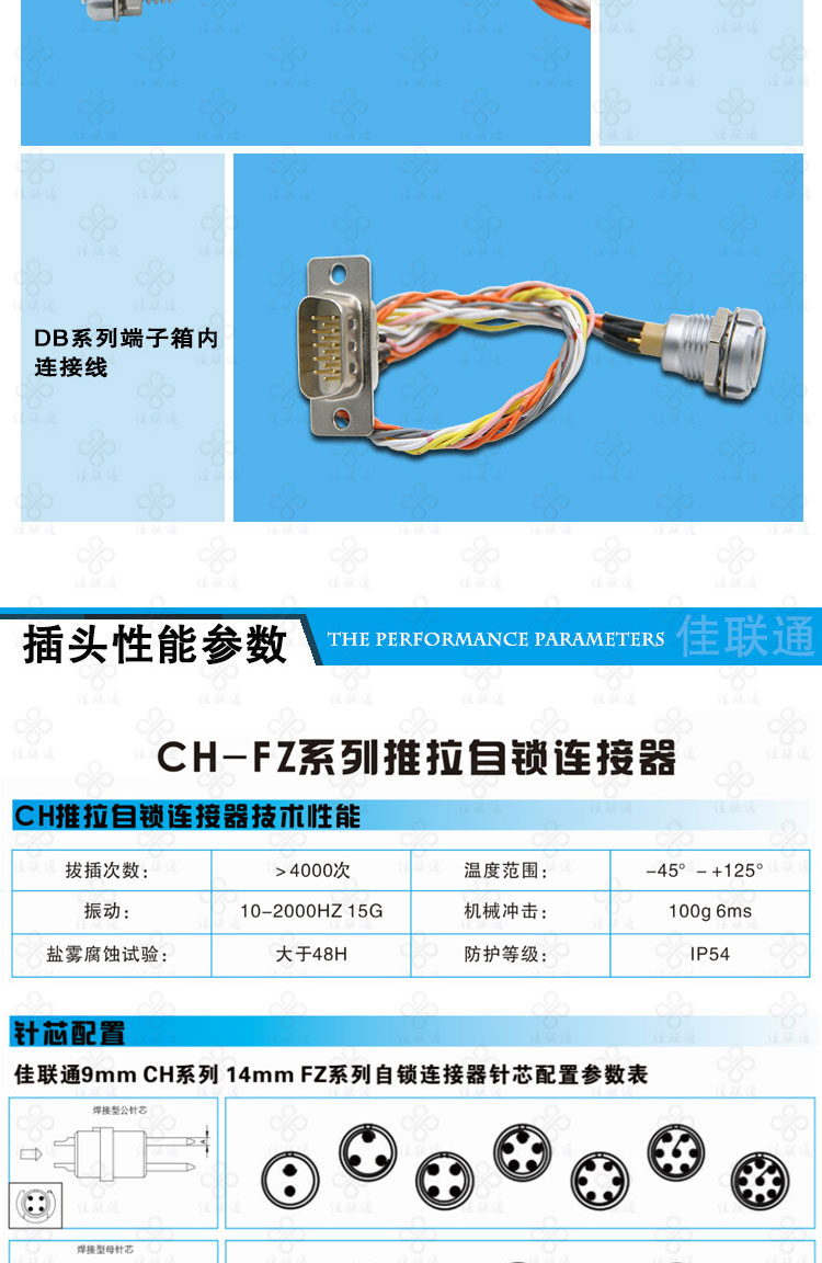 佳联通CHPBS 印制线路板 弯头双螺母航空插座 PCB焊接结针连接器示例图13