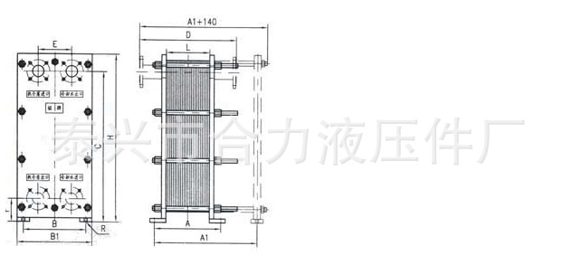 四平换热器 工业板式换热器 间壁式换热器 BR板式冷却器换热器示例图3