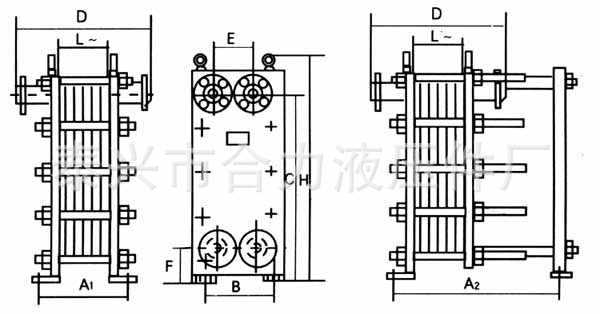 四平换热器 工业板式换热器 间壁式换热器 BR板式冷却器换热器示例图2