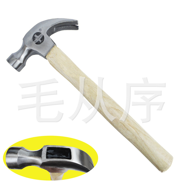 工厂加工订制羊角锤碳钢木柄锤木锤除锈锤羊角起钉器多功能锤头示例图8