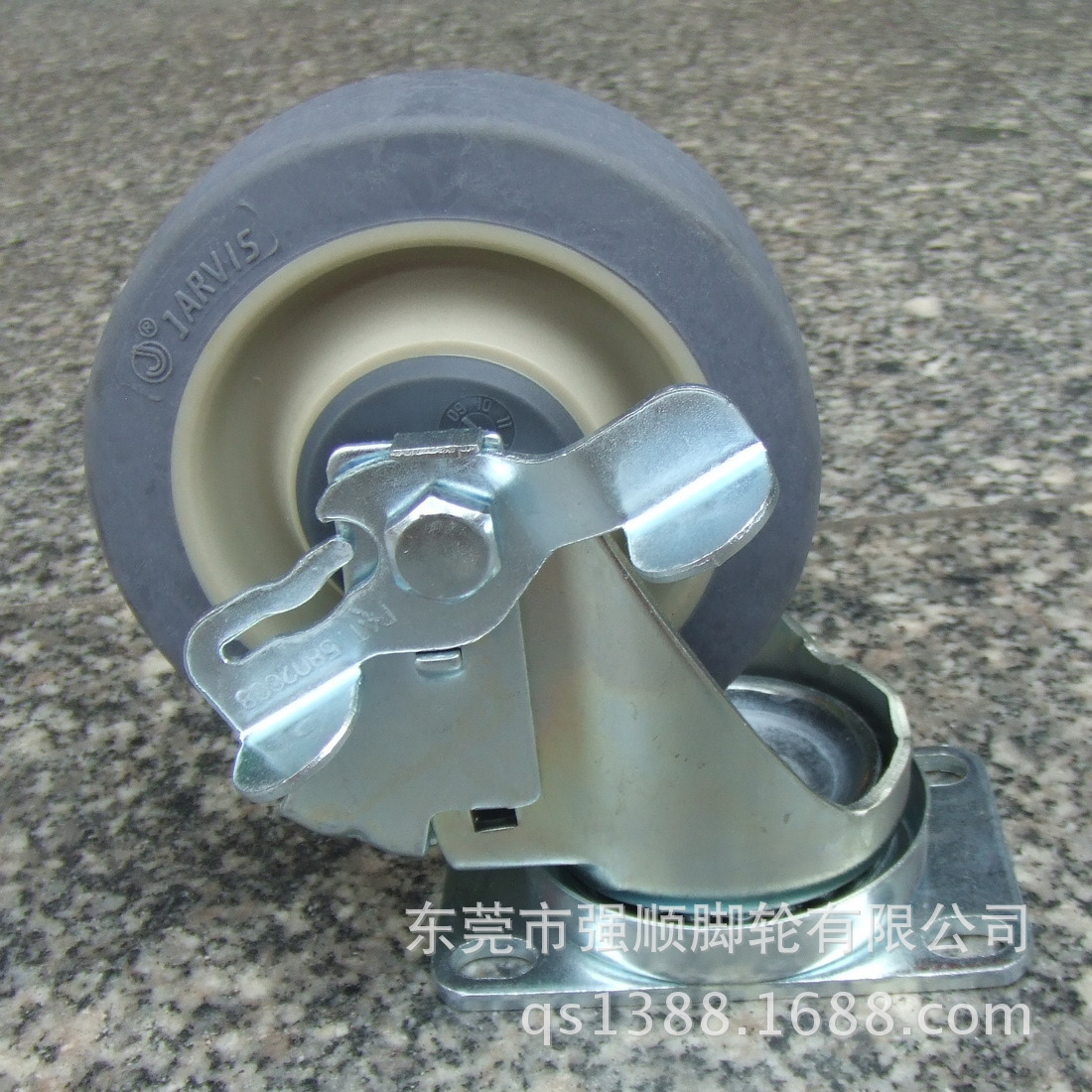 佳威工业脚轮20系列-5寸手推车专用消音人造胶轮万向轮示例图7