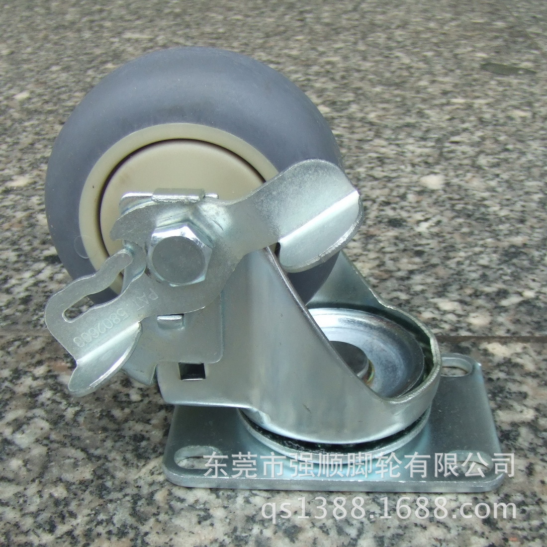 佳威工业脚轮20系列-5寸手推车专用消音人造胶轮万向轮示例图8