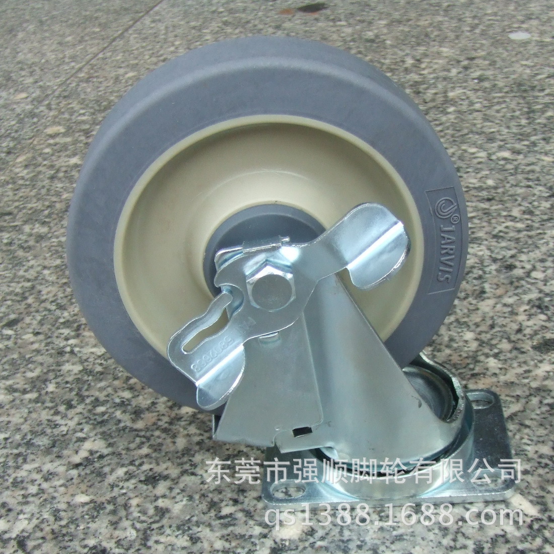 佳威工业脚轮20系列-5寸手推车专用消音人造胶轮万向轮示例图6