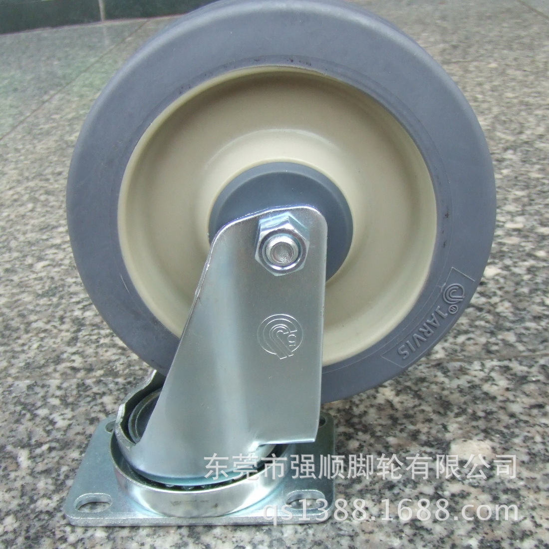 佳威工业脚轮20系列-5寸手推车专用消音人造胶轮万向轮示例图1