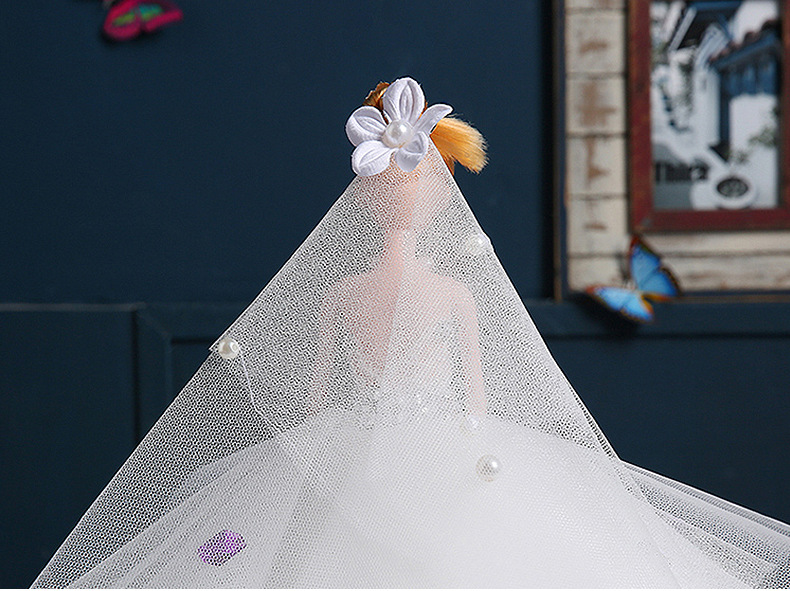芭比娃娃婚纱 婚庆白色搪胶娃娃婚纱摆件 儿童玩具洋娃娃婚纱礼服示例图15