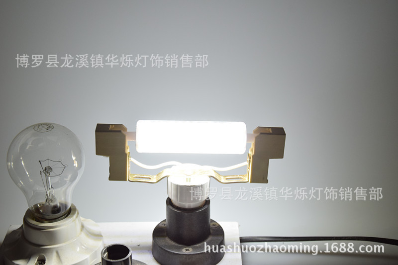 R7S COB led灯 8w 12w 玉米灯横插灯 78mm 118mm 360度 透明罩示例图16