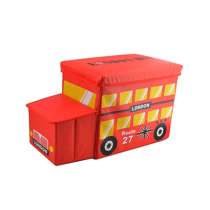 可坐人的儿童卡通玩具 大容量收纳凳 储物箱 汽车巴士造型示例图4