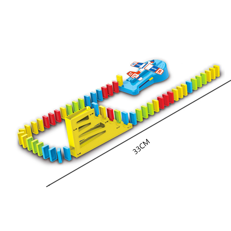 经典玩具 抖音同款多米诺飞机套装 益智积木类型多米诺玩具示例图2