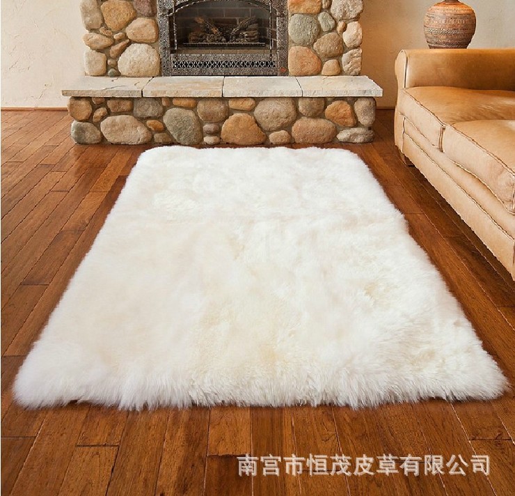 澳洲纯羊毛地毯客厅卧室羊皮床毯地毯地垫皮毛一体全皮整皮示例图15