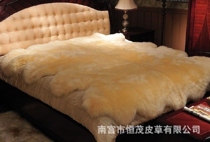 澳洲纯羊毛地毯客厅卧室羊皮床毯地毯地垫皮毛一体全皮整皮示例图12
