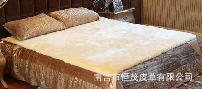 澳洲纯羊毛地毯客厅卧室羊皮床毯地毯地垫皮毛一体全皮整皮示例图17