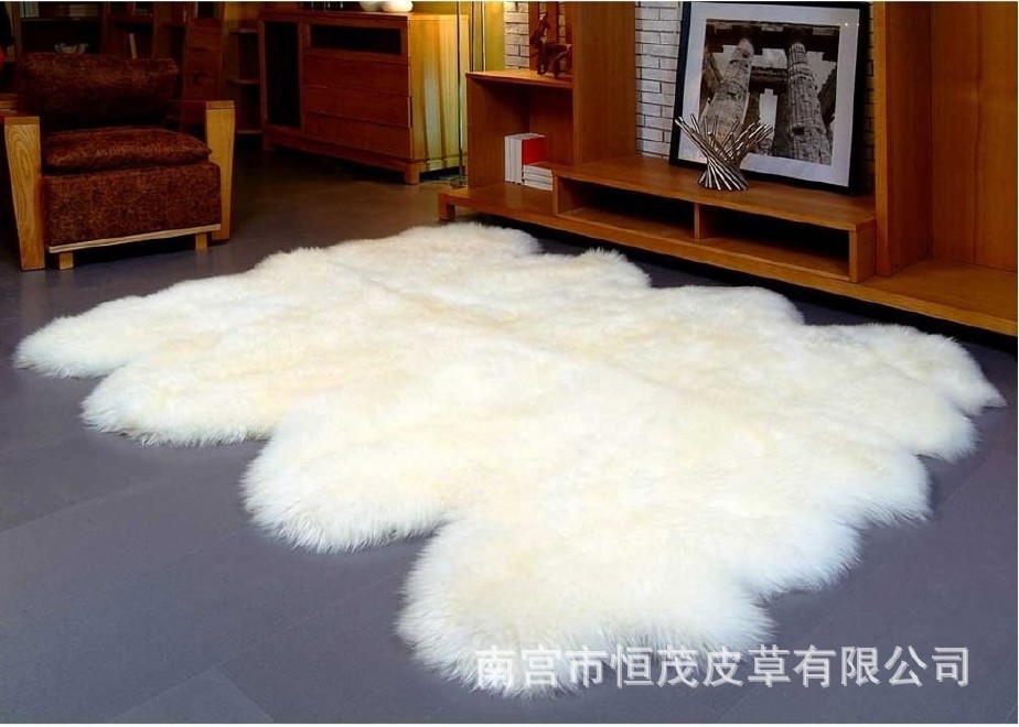 澳洲纯羊毛地毯客厅卧室羊皮床毯地毯地垫皮毛一体全皮整皮示例图11