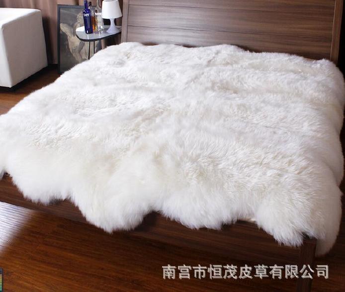 澳洲纯羊毛地毯客厅卧室羊皮床毯地毯地垫皮毛一体全皮整皮示例图9