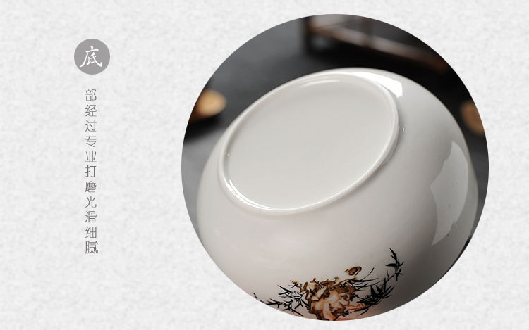青花瓷茶洗陶瓷小号白瓷水洗碗盆栽功夫茶具茶道配件大号杯洗笔洗示例图8