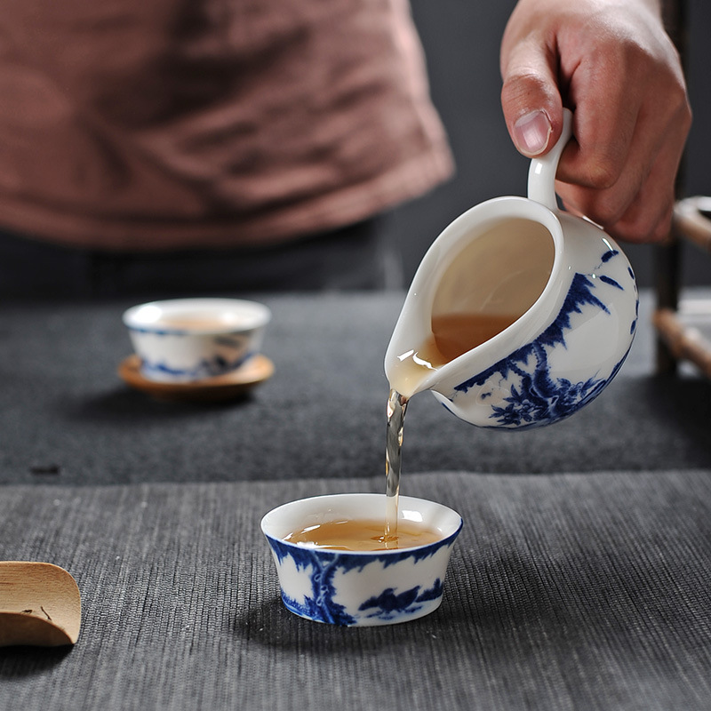 盖碗茶杯 茶碗大号茶具景德镇青花瓷泡茶碗陶瓷白瓷示例图12
