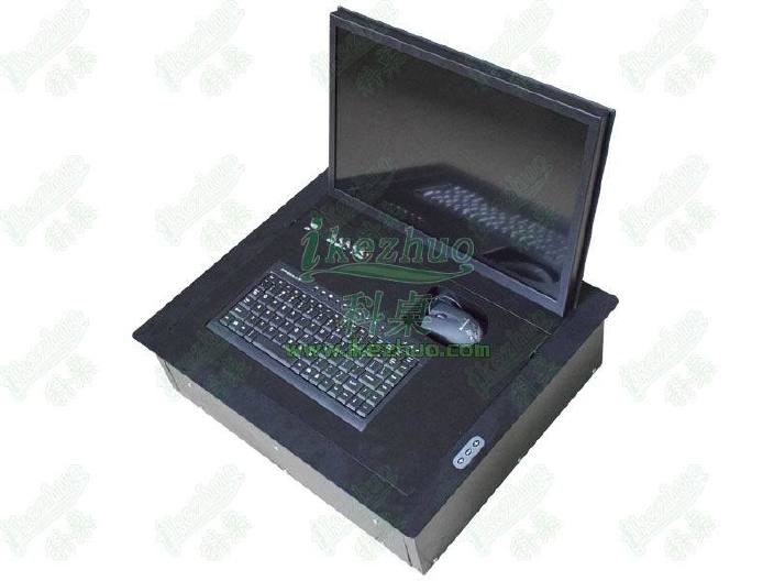 液晶翻转器电脑桌 自动隐藏电脑翻转桌 会议桌面显示屏电动翻转器示例图4
