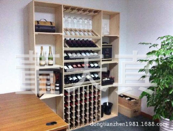 红酒架 实木  白 葡萄酒柜展示架酒窖欧式尺寸可定做示例图9